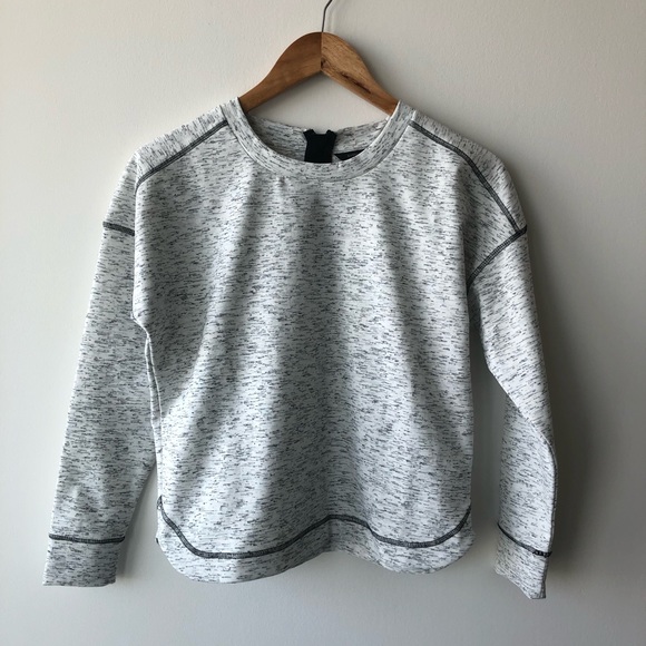 Banana Republic Heather White/Black Crew Neck - Picture 1 of 4